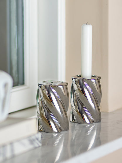 Silvia Bougeoir, Argent, Grès, lot de 2