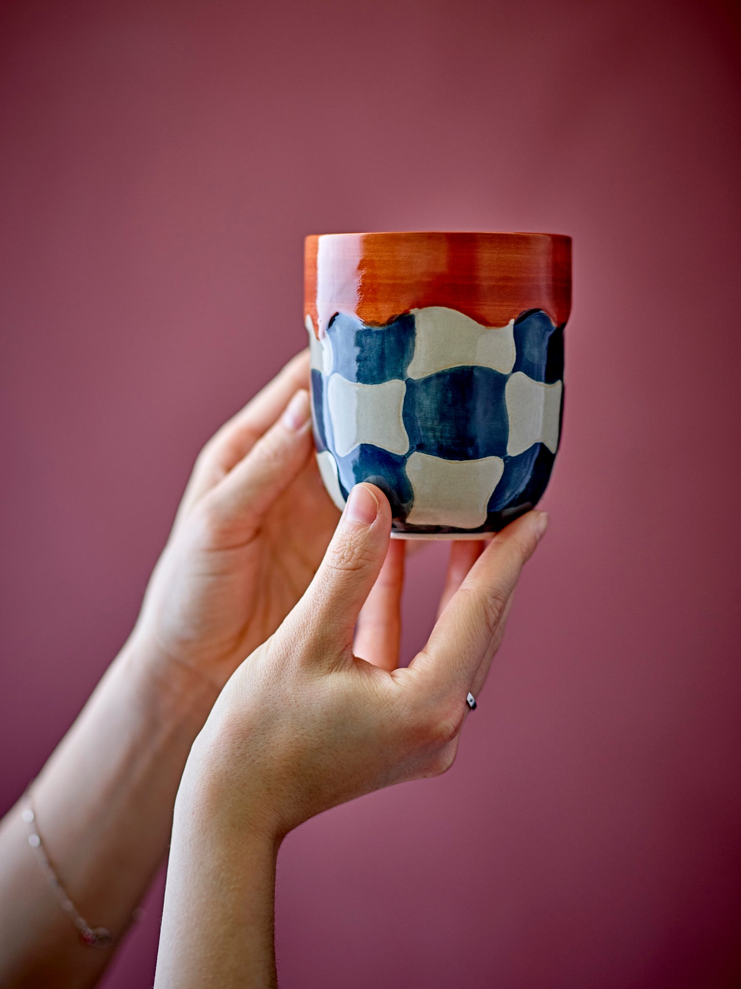Tasse Check, Multicolore, Grès
