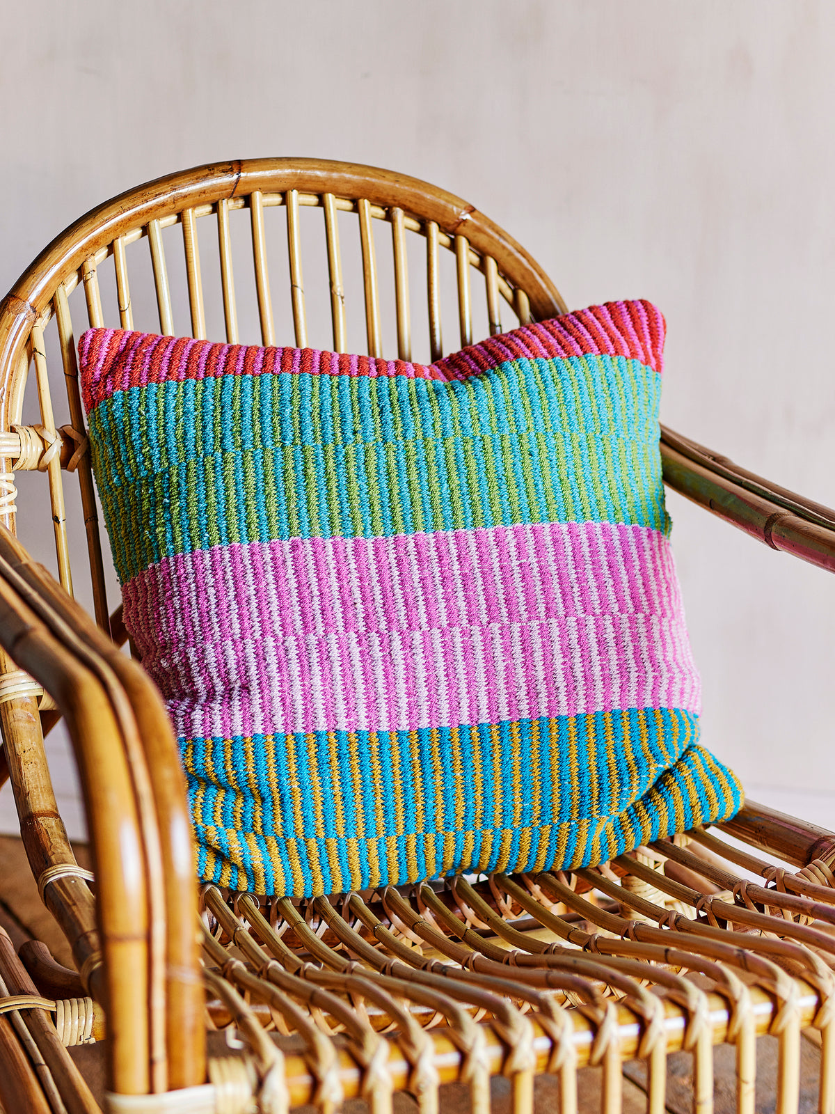 Isnel Coussin, Multicolore, Coton recyclé