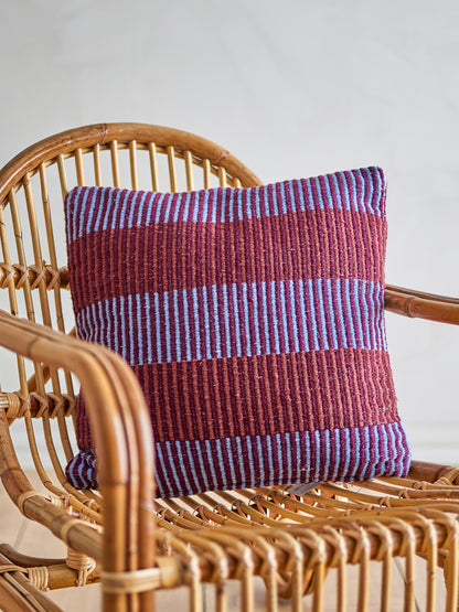 Isnel Coussin, Bordeaux/Bleu, Coton recyclé