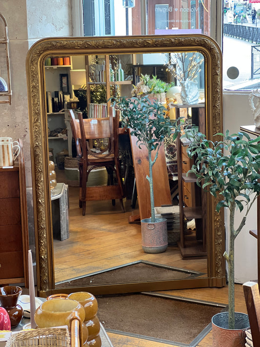 Miroir Louis Philippe fleurs - 104xH140cm
