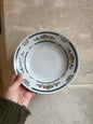 Assiettes porcelaine florales vintage creuses