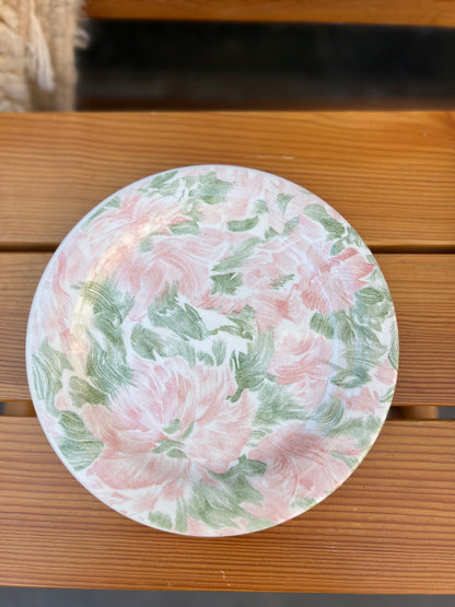 Assiettes vintage à dessert fleurs italiennes