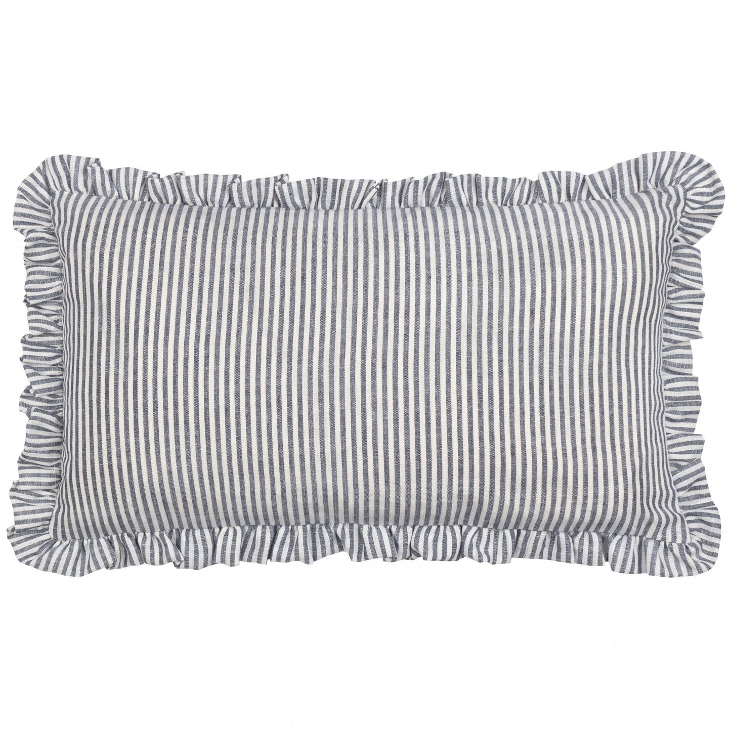 Coussin rayé Les Fruites avec volants et broderies fraises: Fraises / Garni en polyester / 30 x 50 cm