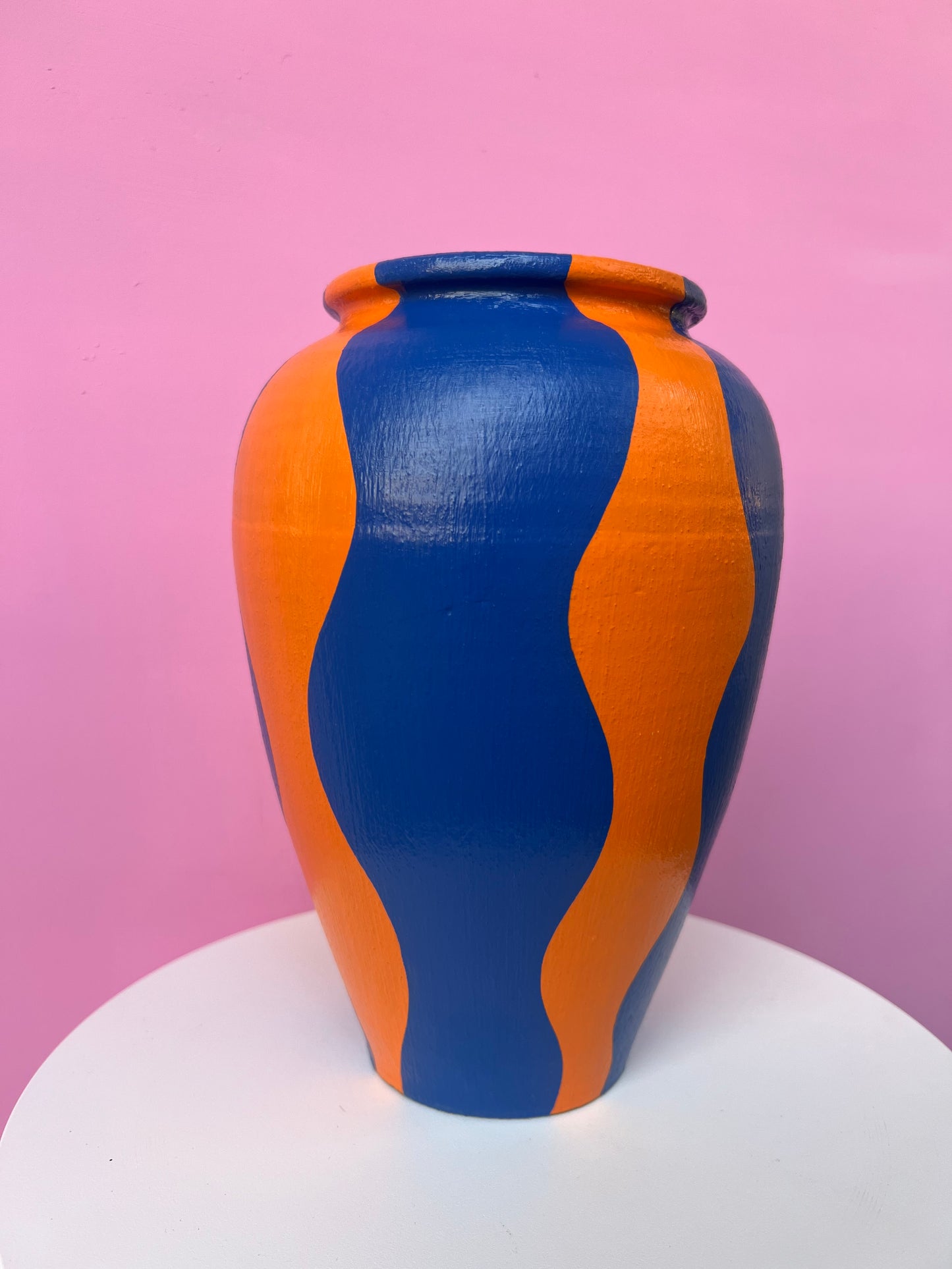 BABIOLA - Vase orange et bleu