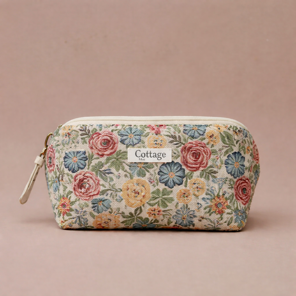Trousse de toilette tissu jacquard XL: Rouge