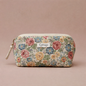 Trousse de toilette tissu jacquard XL: Beige fleur