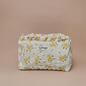 Trousse maquillage froufrou 100 % coton  : Espace jaune