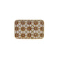 Plateau en métal émaillé Zellige brick 10x15, bordure dorée