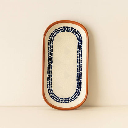 Plat ovale 30cm en faïence blanc AMATXI