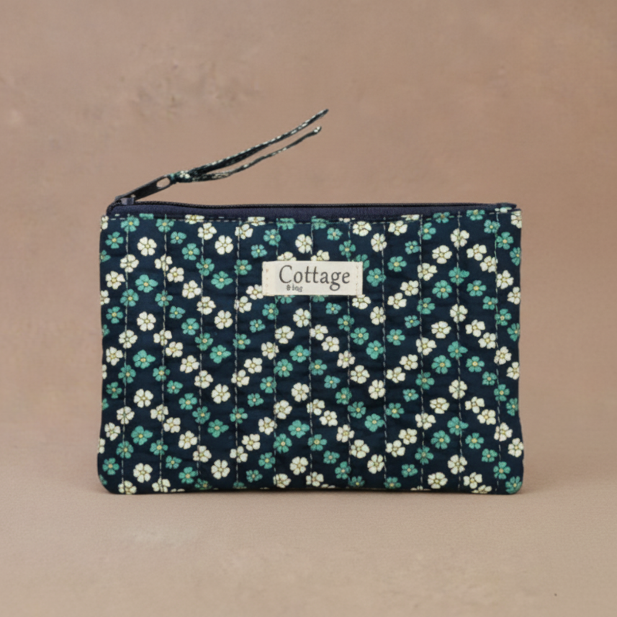 Pochette plate  100 % coton  : Vv moutarde