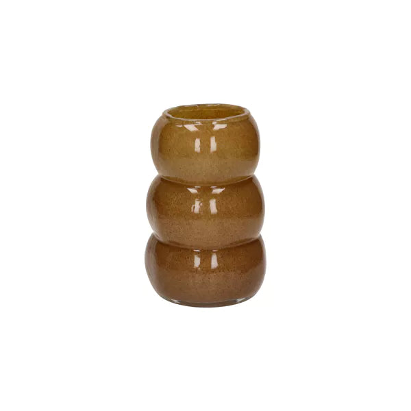 Vase Orbit / photophore - verre - DIA 13,5 x H 20 cm - camel
