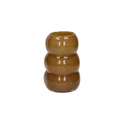 Vase Orbit / photophore - verre - DIA 13,5 x H 20 cm - camel