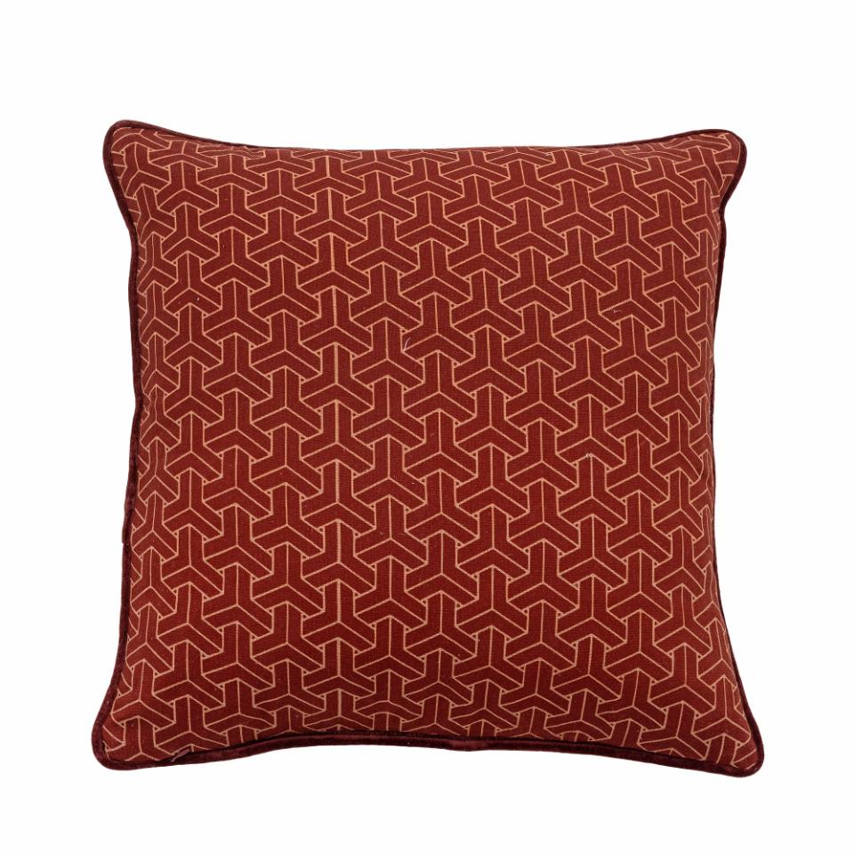 Coussin Zharai, Rouge, Coton
