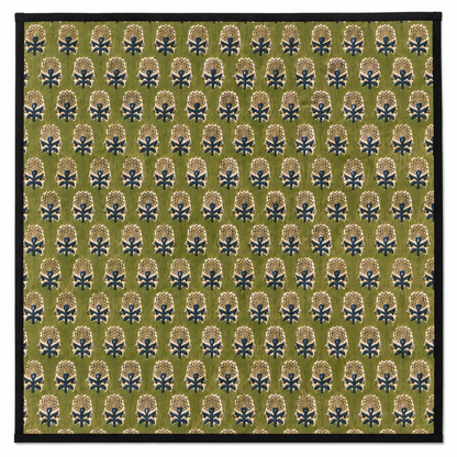 Lot de 4 Serviettes de tables en coton Block Print: Pivoine GM