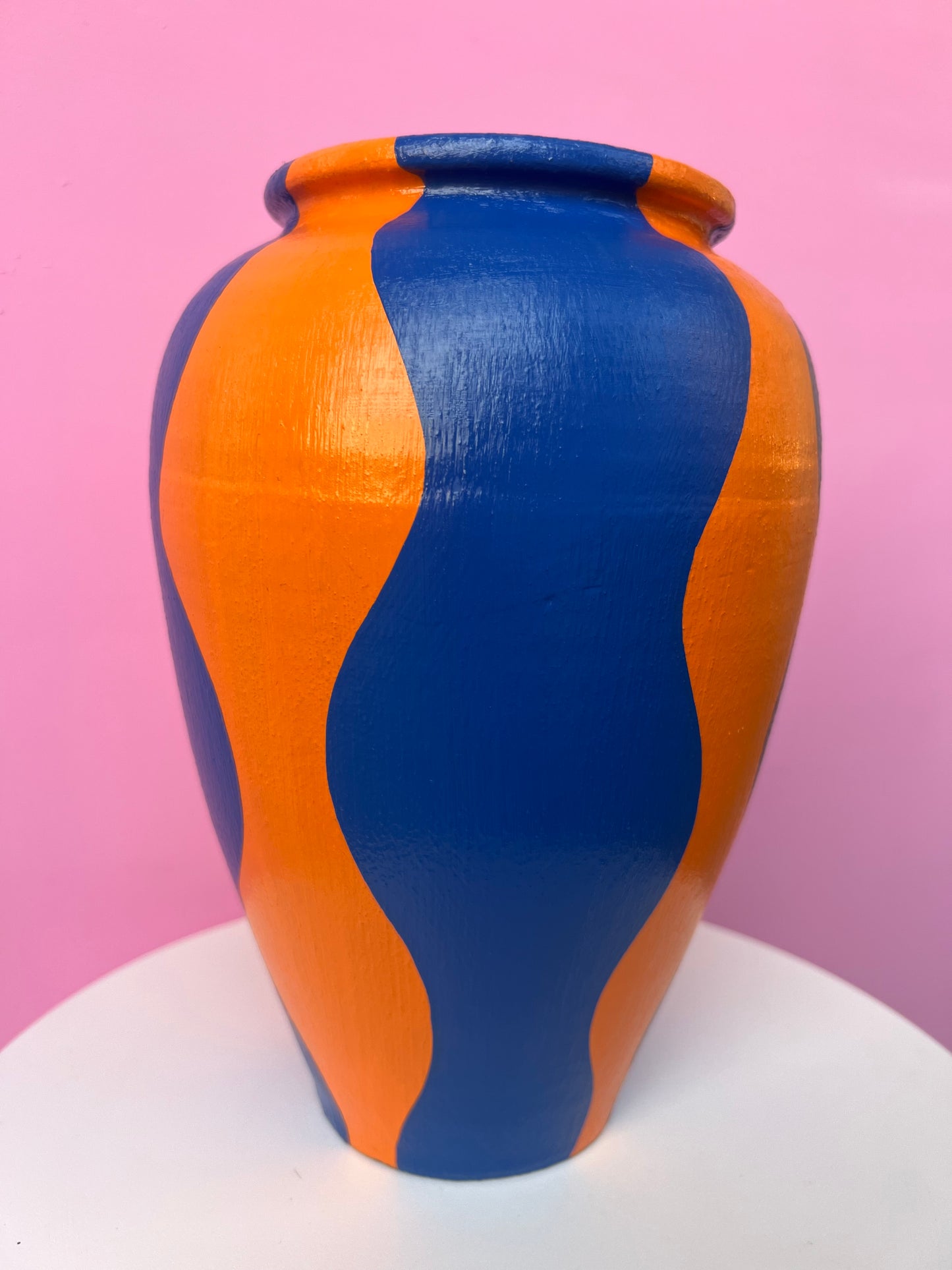 BABIOLA - Vase orange et bleu