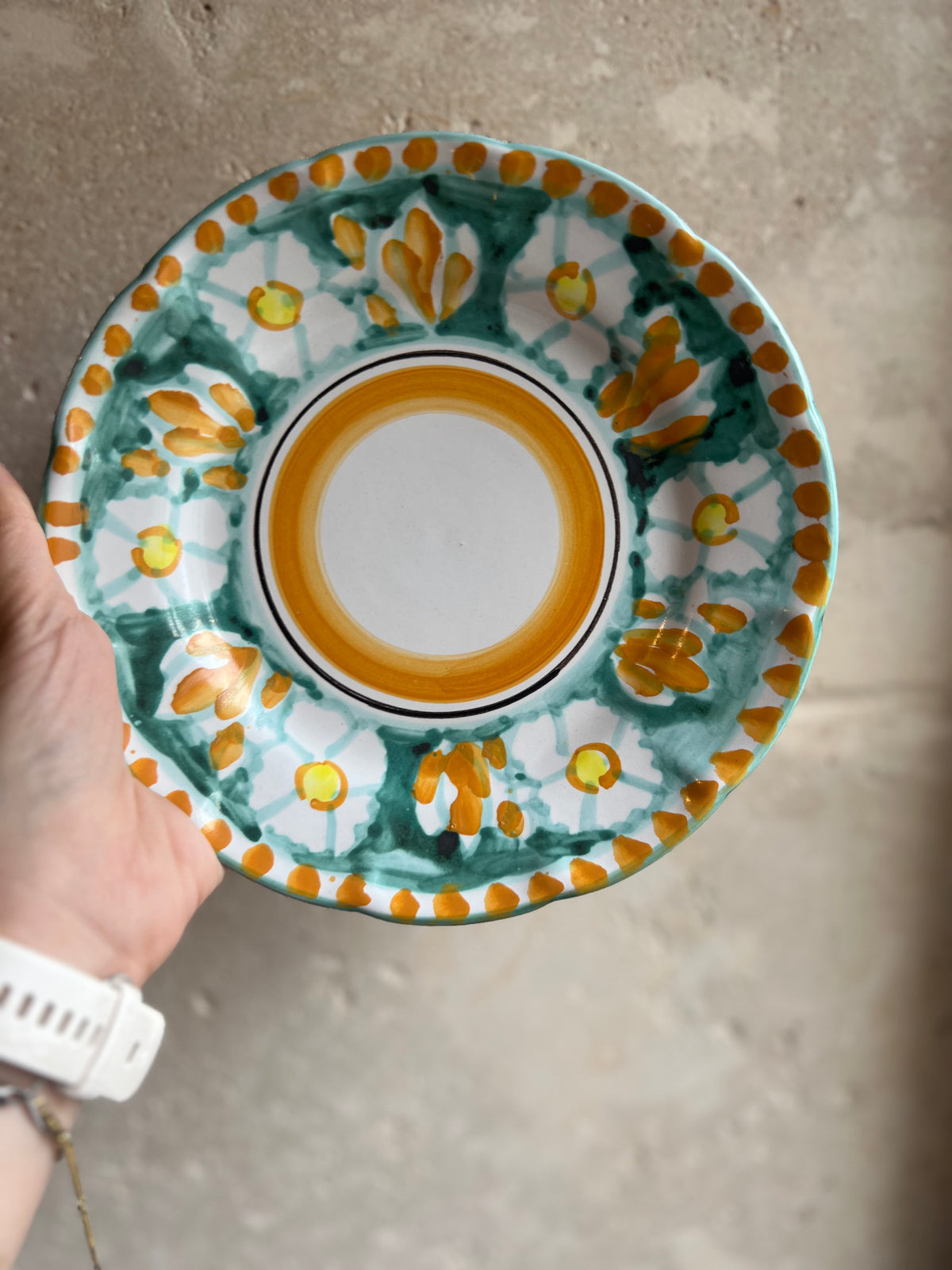 Assiettes italiennes peintes main - dessert