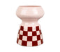VASE ARTY FUN ROSE+BORDEAUX D14XH18.5CM
