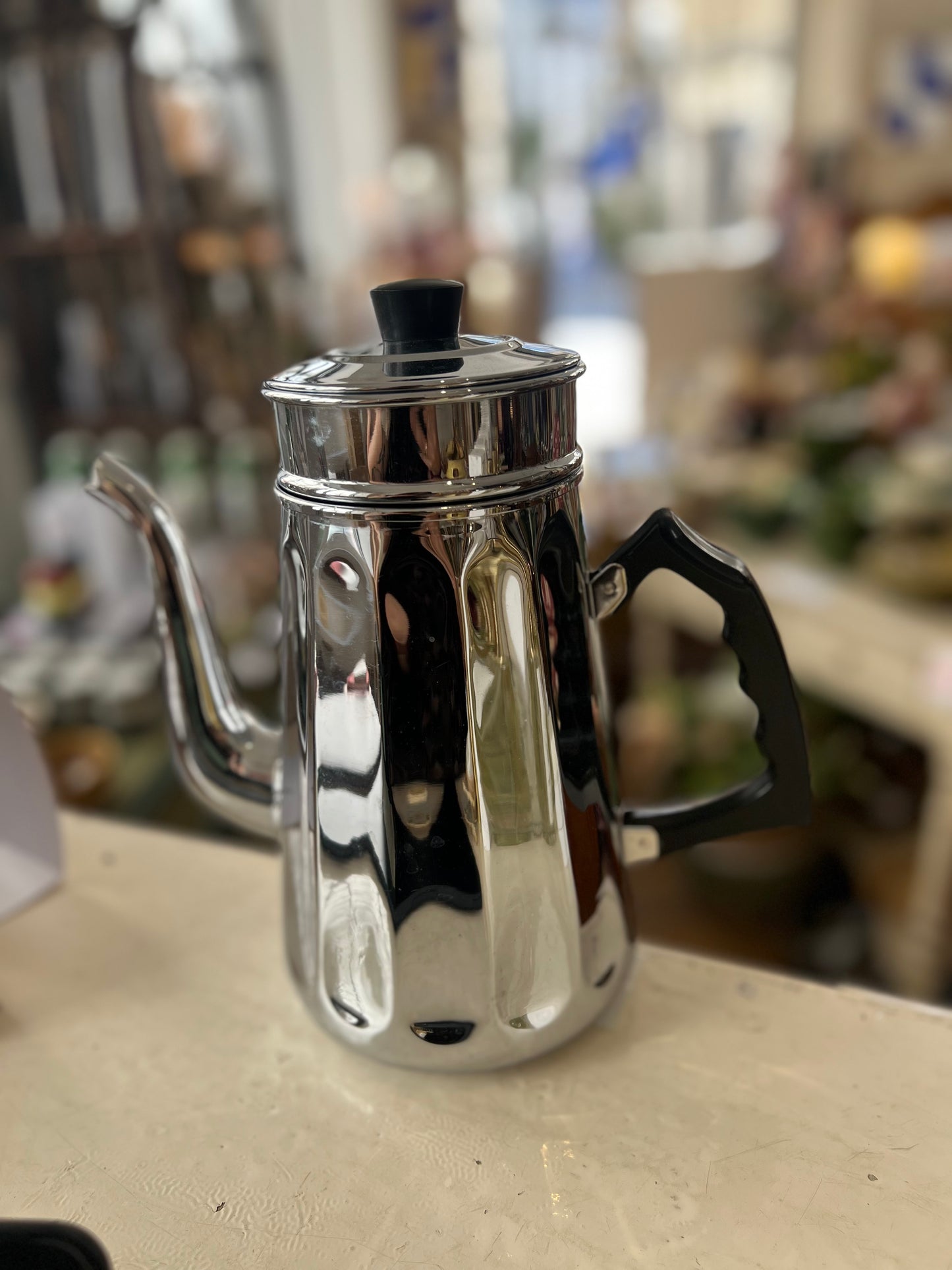 Cafetière inox vintage