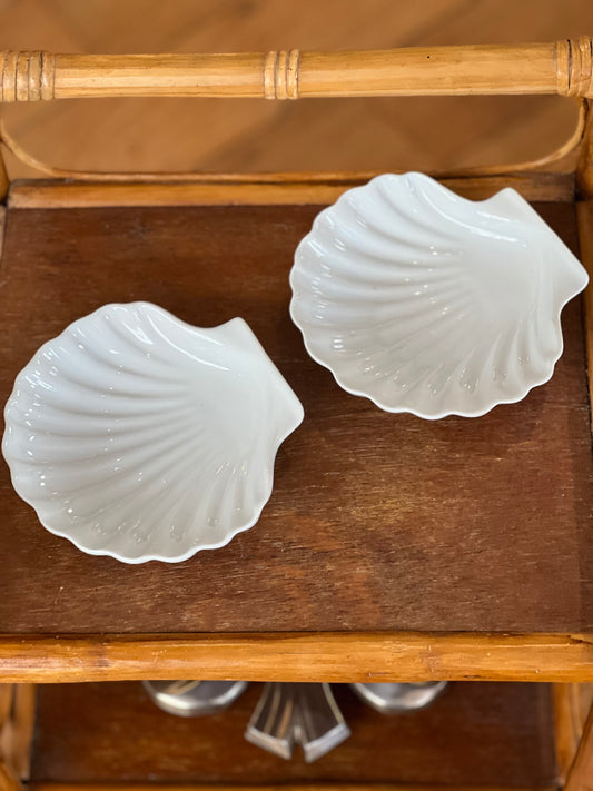 Coupelles coquillages en céramique vintage