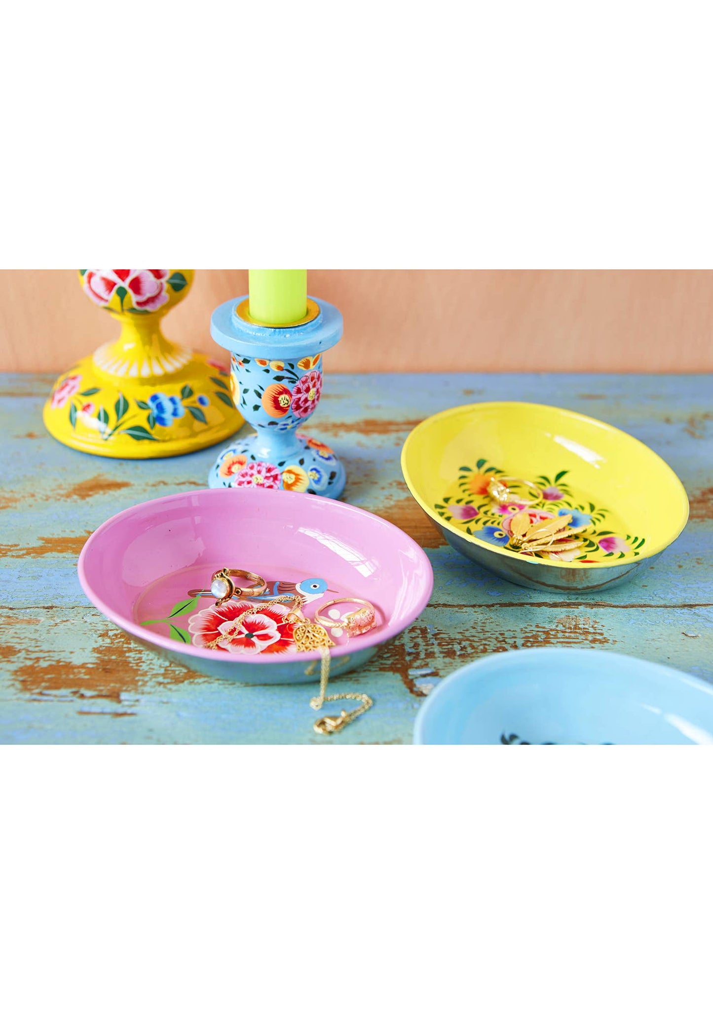 Coupelles à bijoux ovale peint à la main