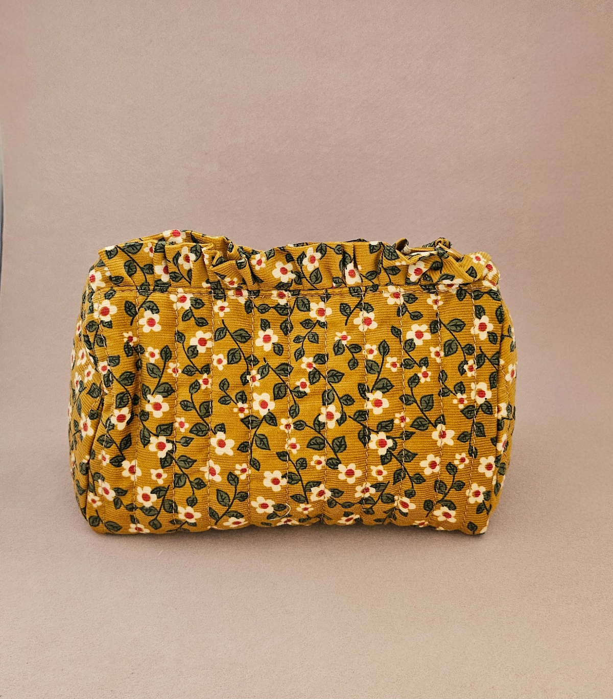 Trousse maquillage froufrou 100 % coton  : Vv orange