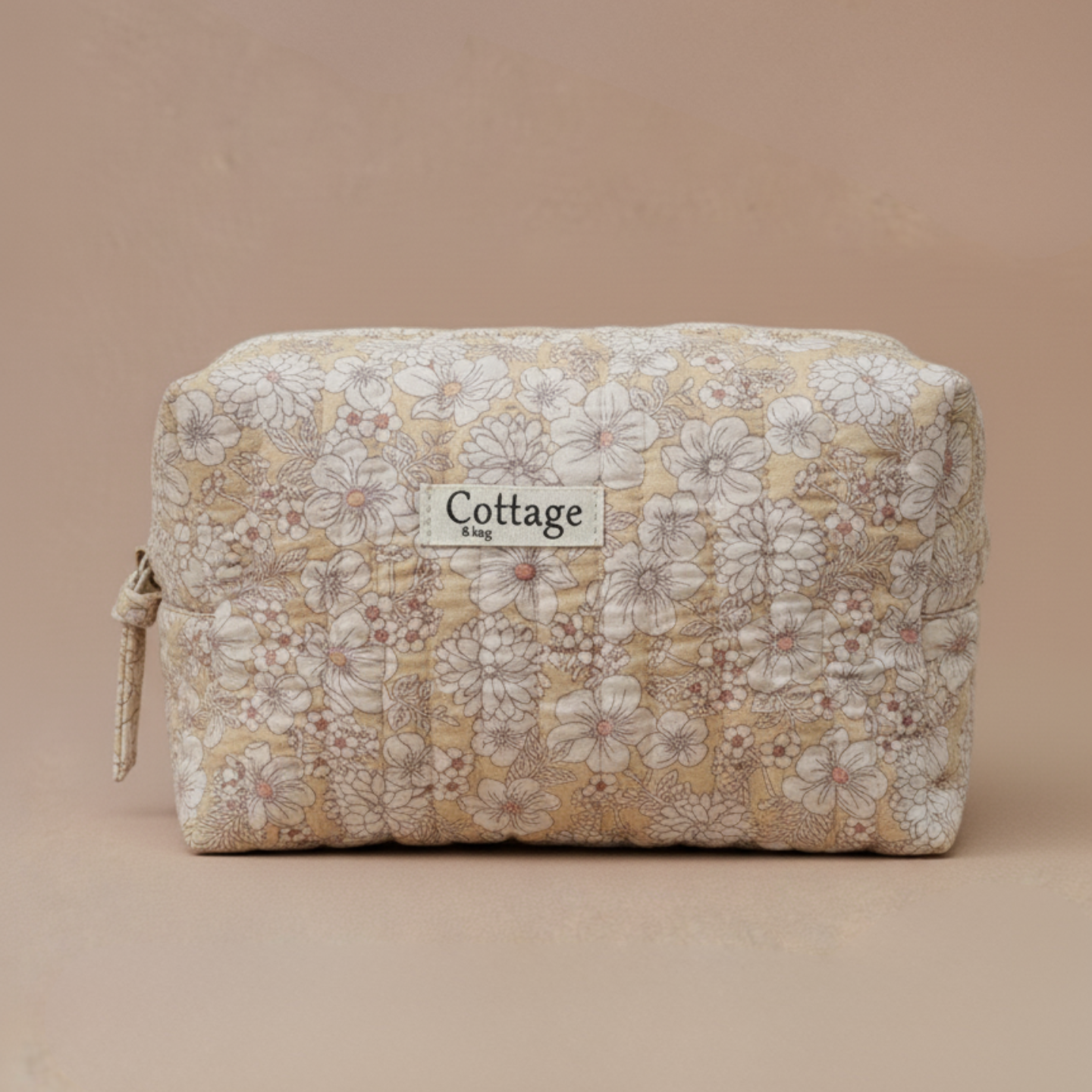 Trousse  de toilette XL 100 % coton  : Champetre bleu