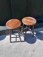 Tabouret pieds bambou vintage