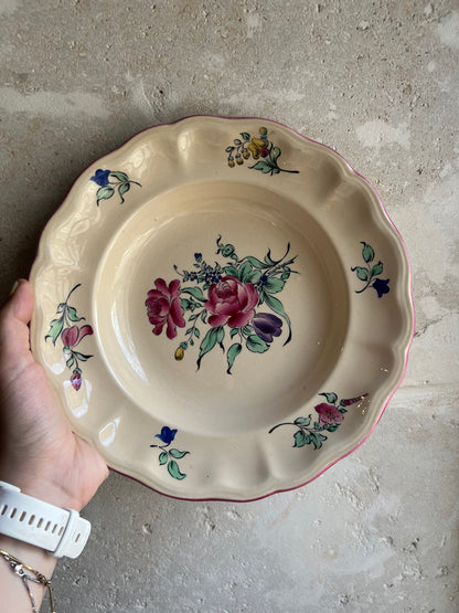 Assiettes vintage plate - Luneville - Pivoine 2