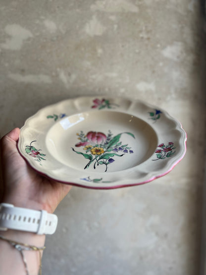 Assiettes vintage creuse - Luneville - Tulipe