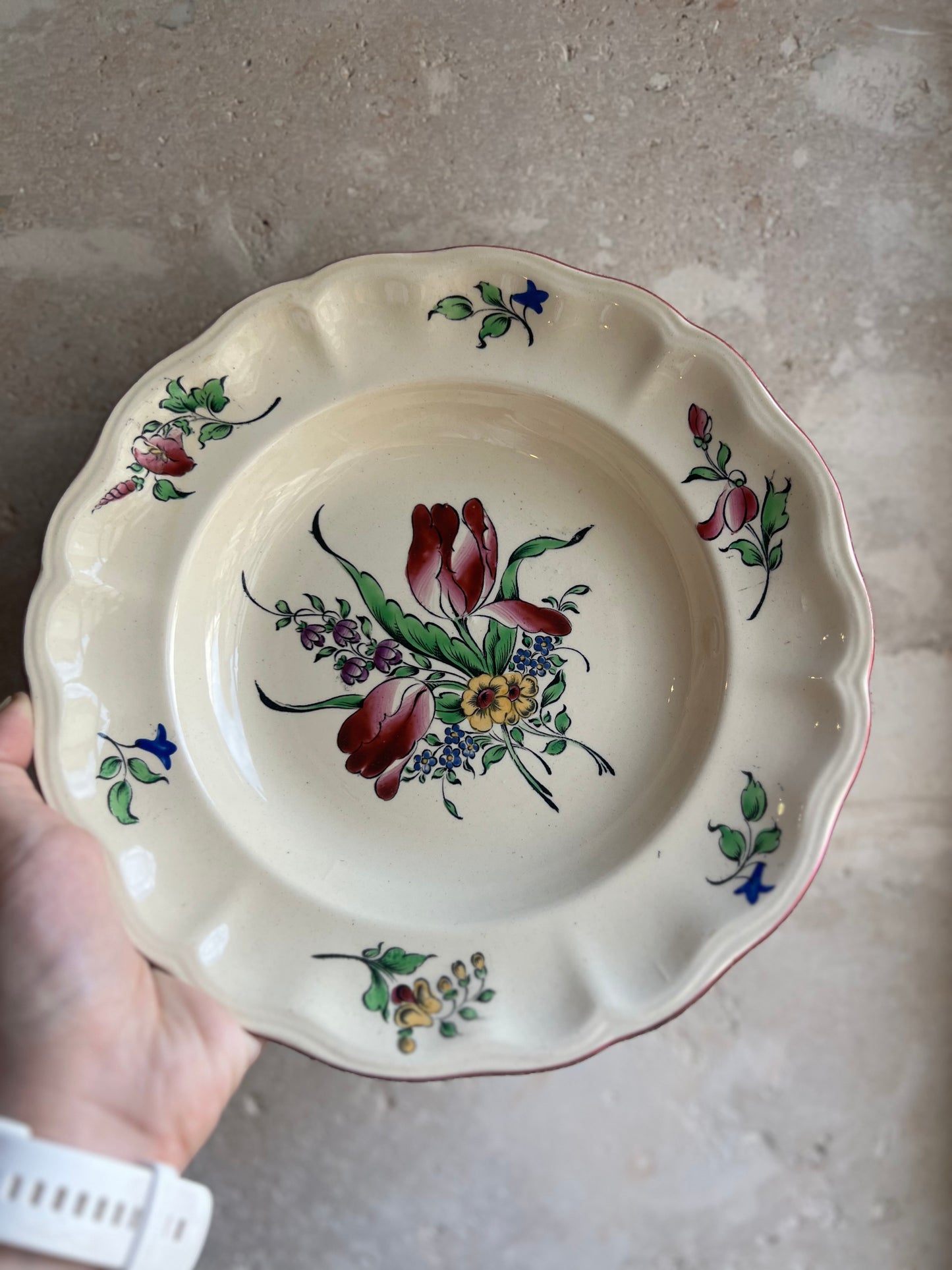 Assiettes vintage creuse - Luneville - Tulipe 2