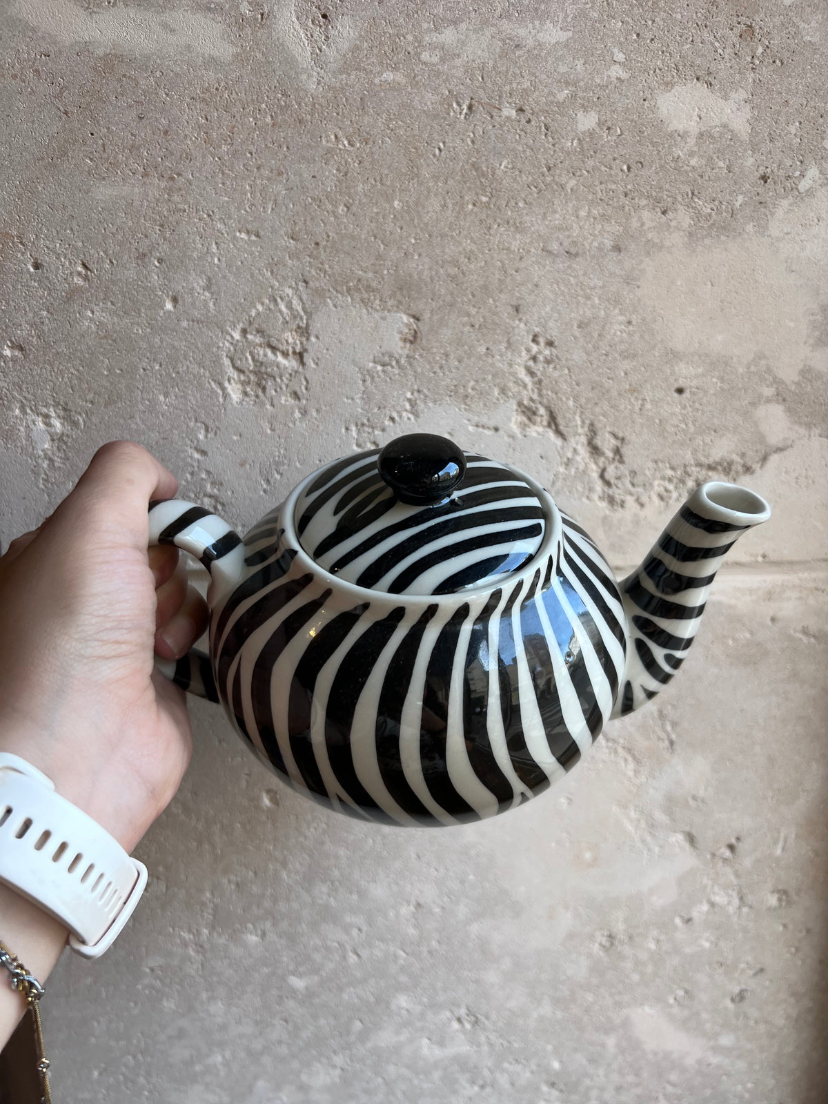 Théière zèbre vintage