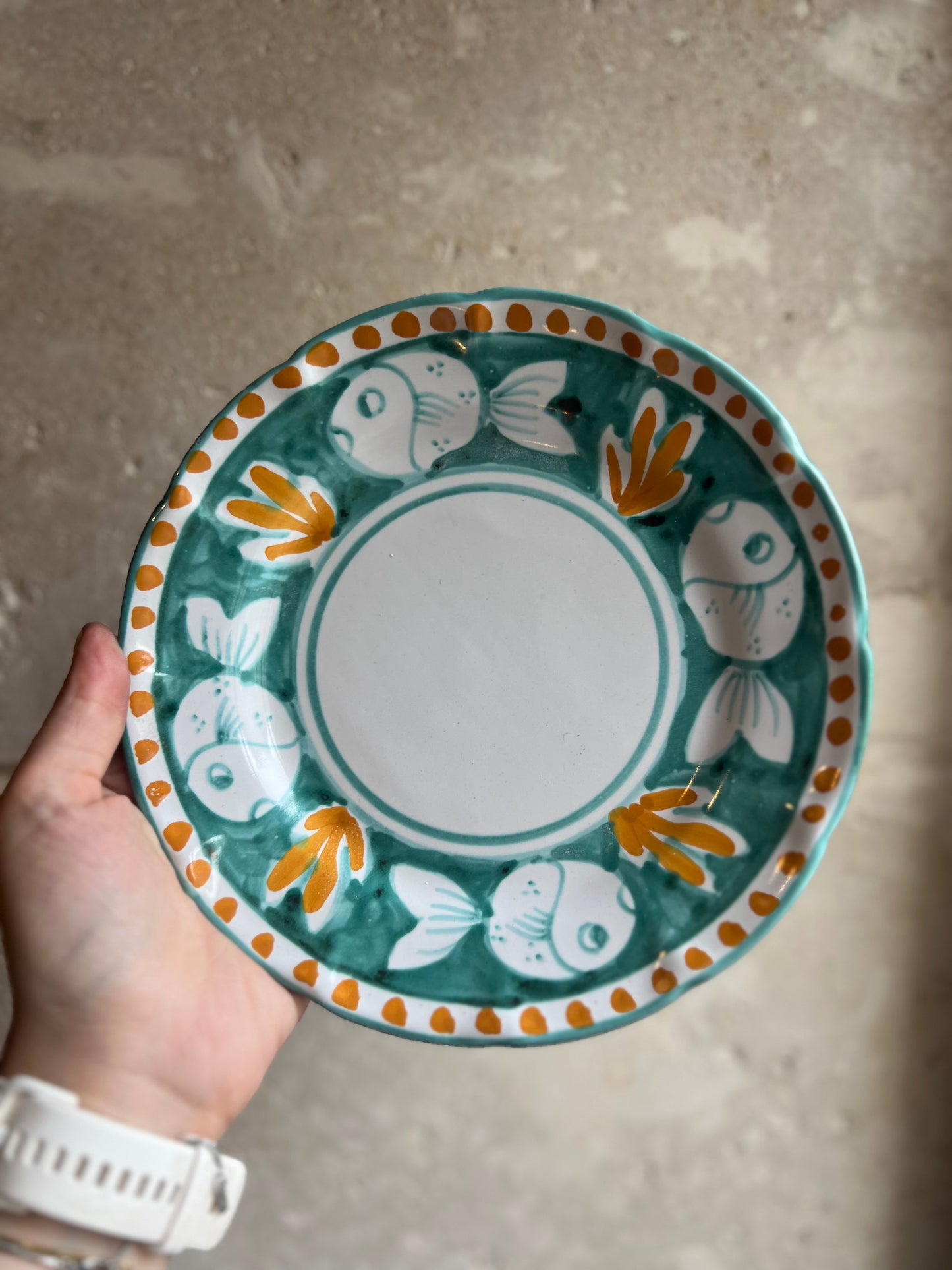 Assiettes italiennes peintes main - dessert