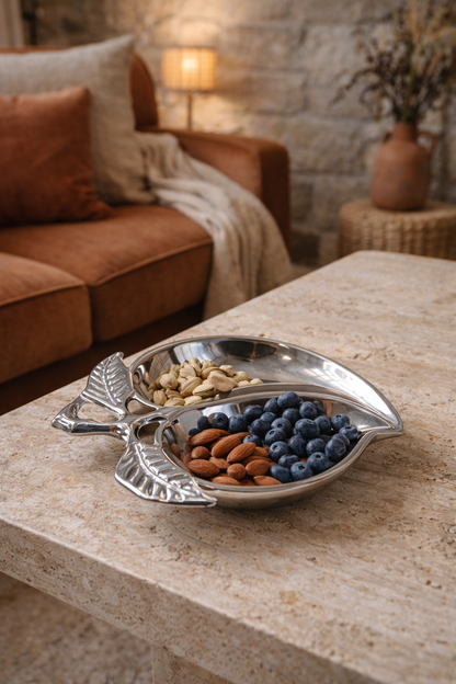 Coupelle/plat en inox flexible vintage