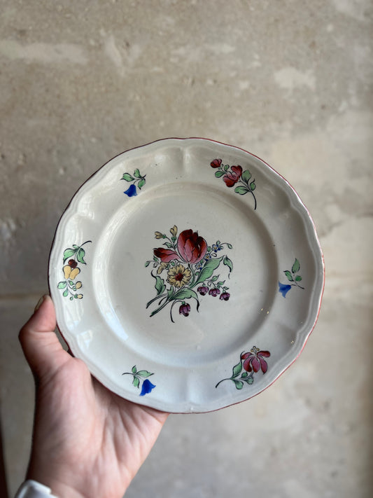 Assiettes vintage dessert - Luneville - Tulipe
