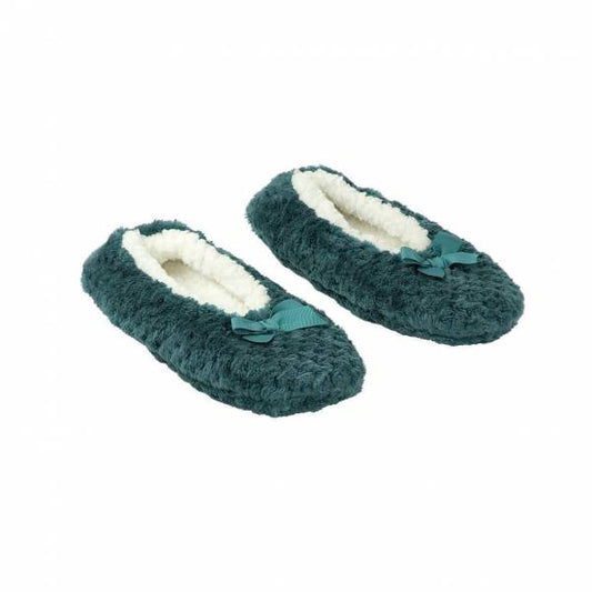 Ballerines Super Moelleux doublées sherpa épicéa recyclées, différentes tailles