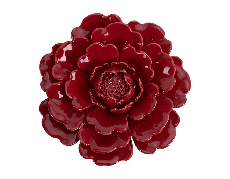 DÉCO MURALE FLEUR CÉRAMIQUE 17.2X17.2X4.7