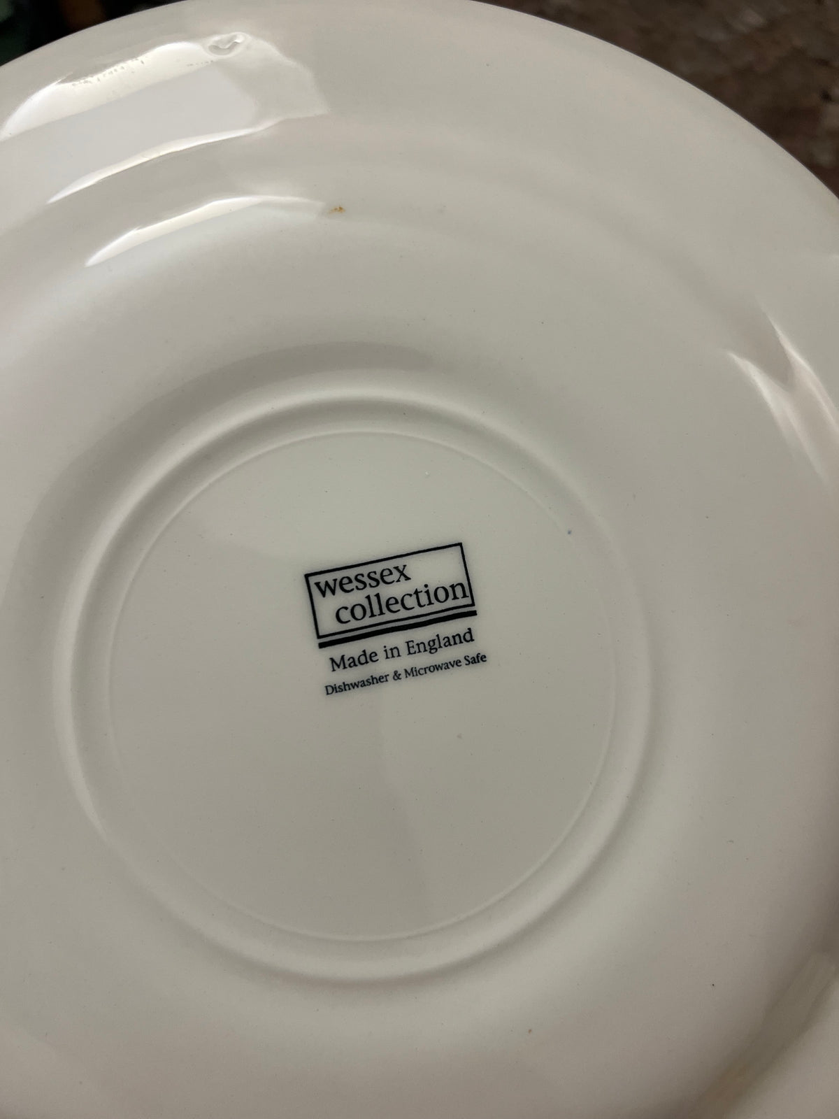 Assiettes plates anglaises bleues