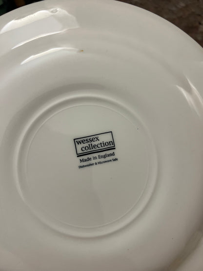 Assiettes plates anglaises bleues