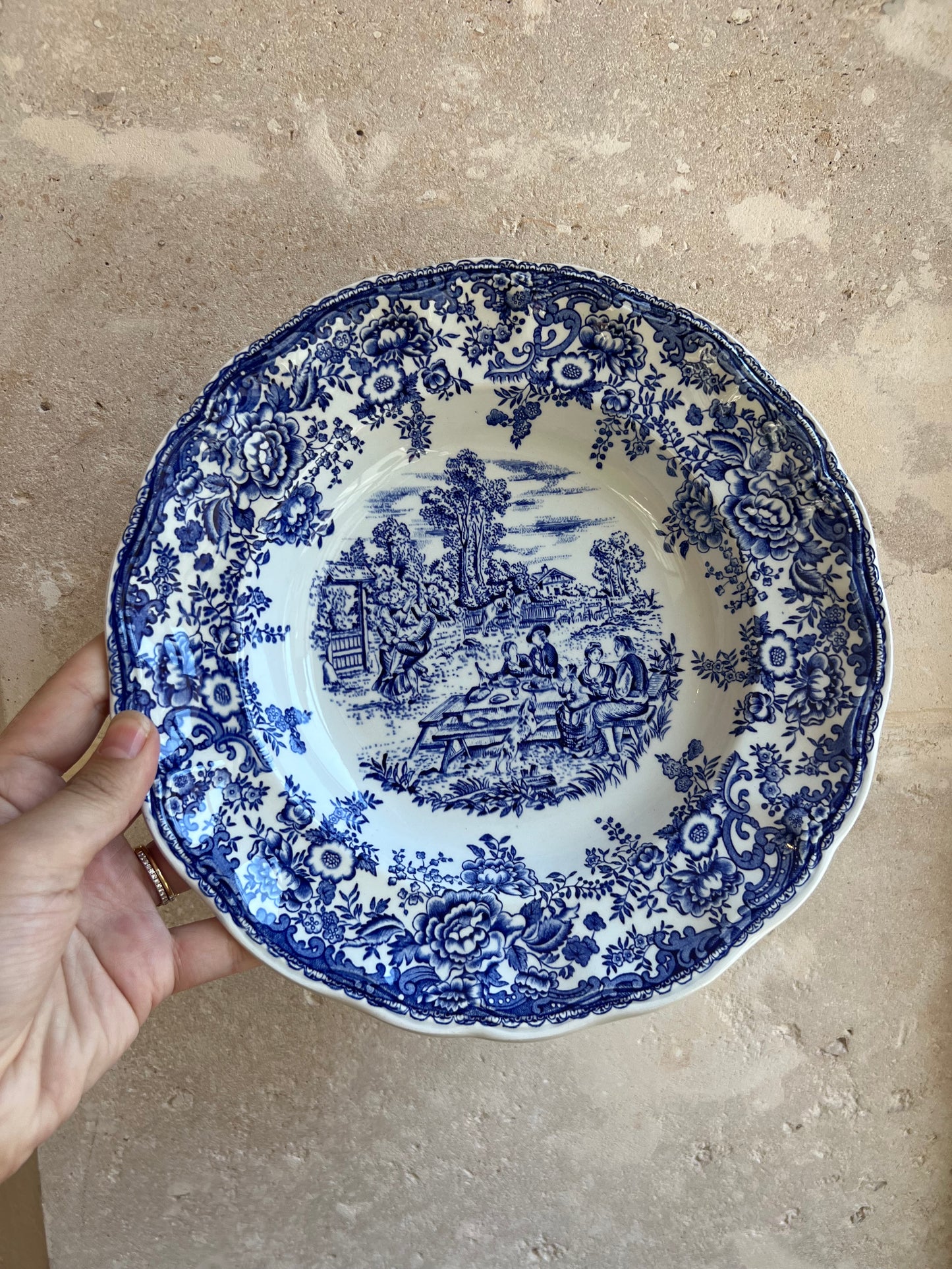 Assiettes vintage creuses Luneville