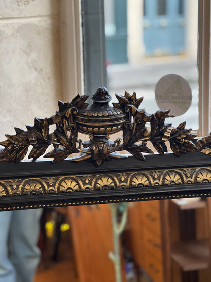 Miroir style Napoléon avec fronton- 84xH124cm