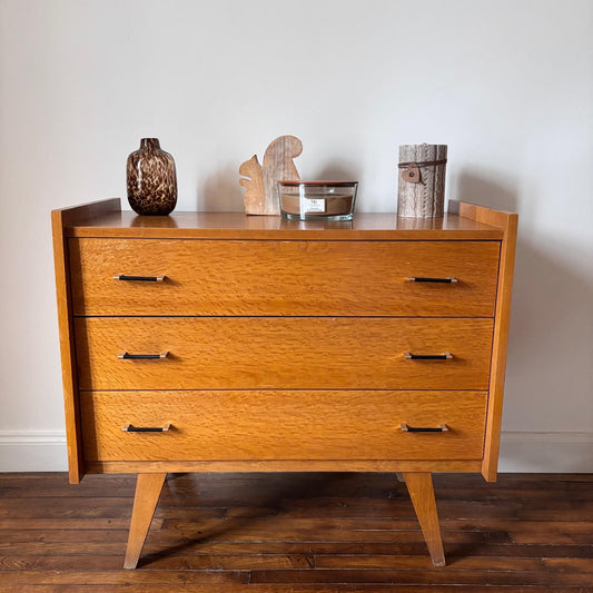 Commode vintage pieds compas