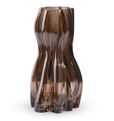 Vase Edgar marron L15,5 P13,5 H28cm