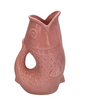 Vase pichet ceramique Poisson gm rose L16,5 P11 H25,3cm