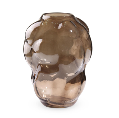 Vase Bubble pm marron D15 H19,7cm