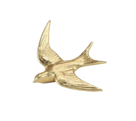 Déco Oiseau doré L14 P4 H16,8cm