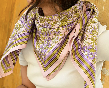 Grand foulard CONSTANTINE Rose