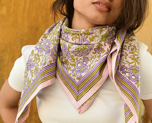 Grand foulard CONSTANTINE Rose