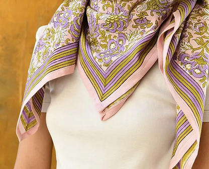 Grand foulard CONSTANTINE Rose