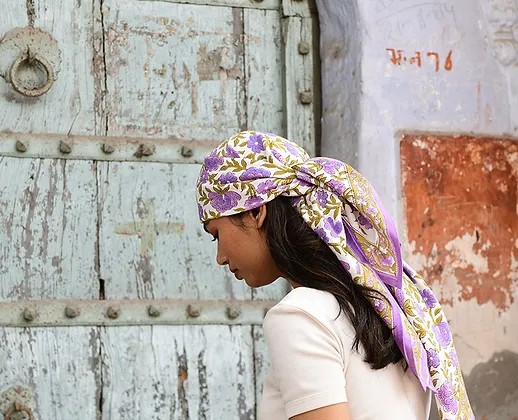 Grand foulard AUGUSTE Lilas